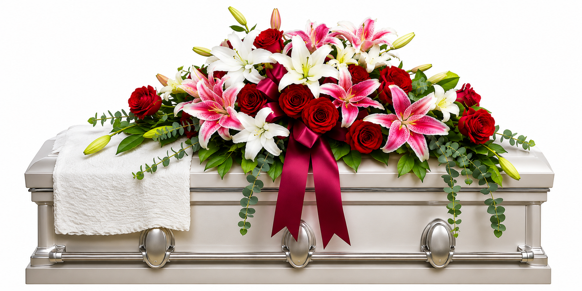 BF-1049- PEACEFUL PASSAGE CASKET SPRAY