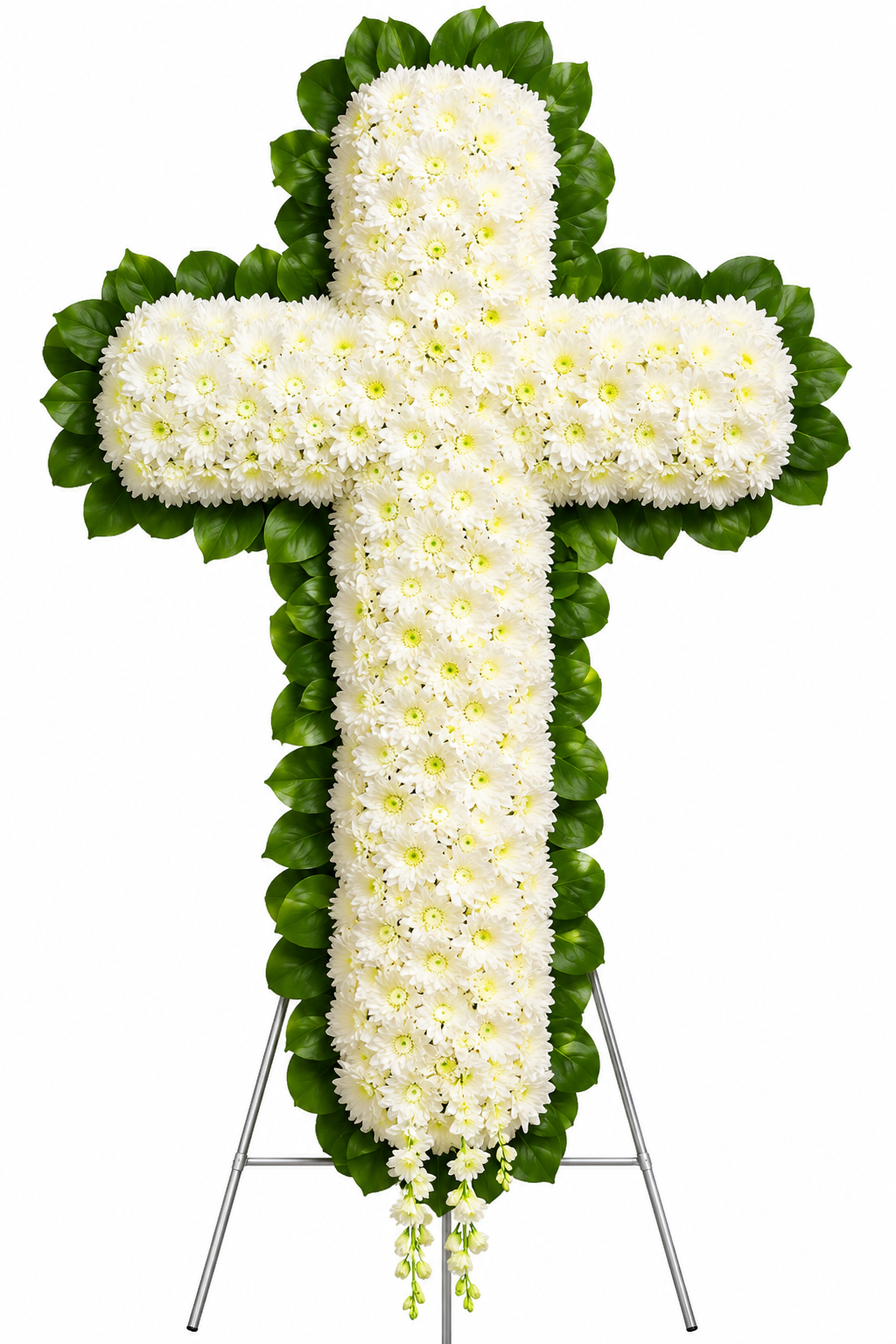 BF-1062- PURE ELEGANCE CROSS CASKET STANDING SPRAY