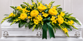 BF-1037- GOLDEN SUNSHINE CASKET SPRAY