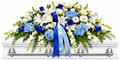 BF-1070- ROYAL BLUE ELEGENCE CASKET SPRAY