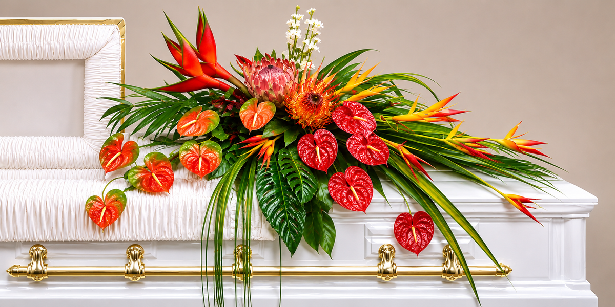 BF-1040- ISLAND ROYALTY CASKET SPRAY