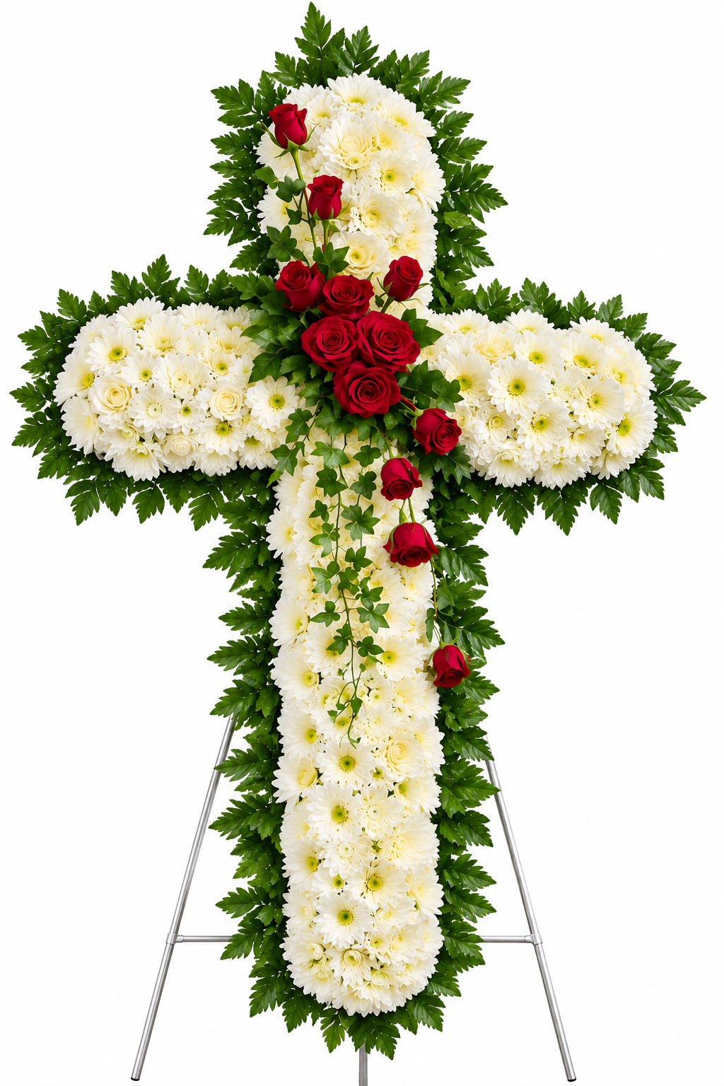 BF-1064- PURE SERENITY CASKET STANDING SPRAY